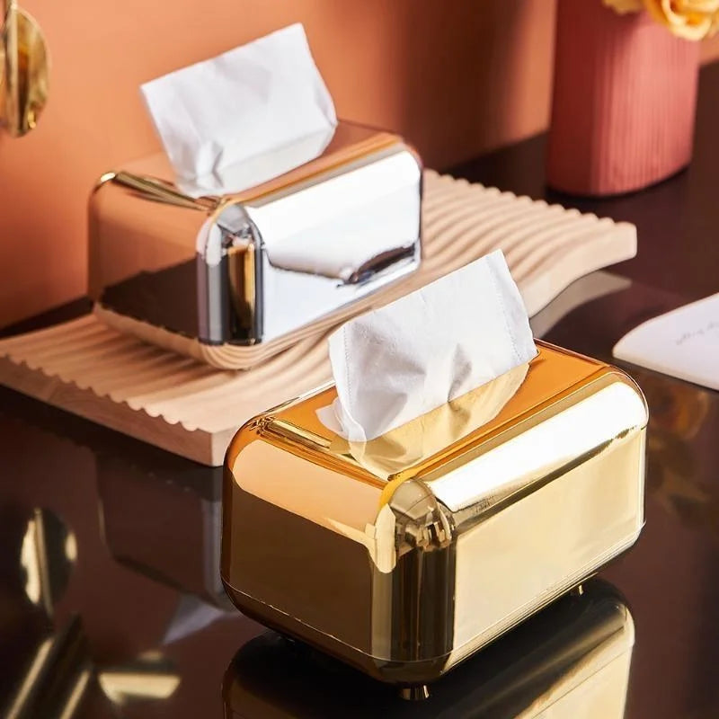 Luxe gold tissue box