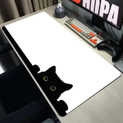 Black Cat Desk Mat